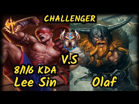 GEN.G Peanut (LEE SIN) vs OLAF - 8/1/6 KDA JUNGLE CHALLENGER GAMEPLAY - KR