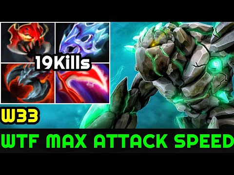 W33 [Tiny] WTF Max Attack Speed is Strong Build Cancer Gameplay 7.24 Dota 2