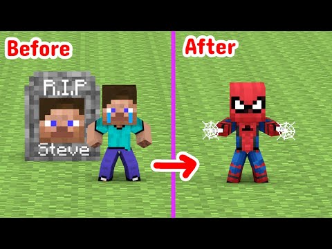 Baby Steve Becomes Spidermman Revenges For Daddy - Minecraft Animation