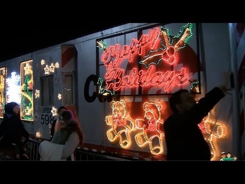 CalTrain Holiday Train at Santa Clara Station December 7 2013