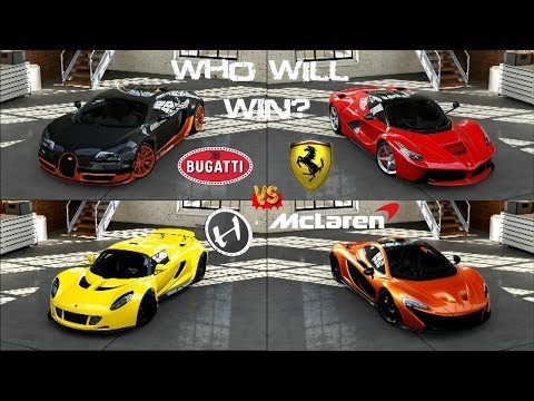 Forza 5 - Bugatti vs Hennessey vs La Ferrari vs McLaren P1 Head to Head Gameplay