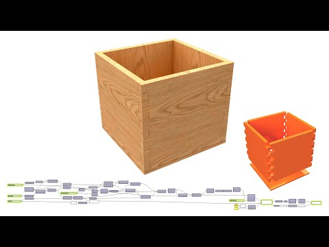 Laser Cut Box with box/finger Joints and fully Parametric Rhinoceros and Grasshopper