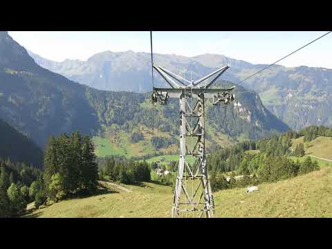 Luftseilbahn Spies - Sinsgäu Talfahrt - Cable Car Switzerland