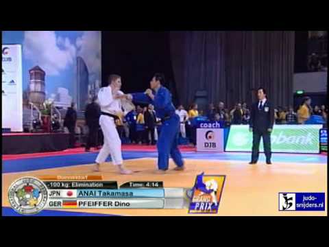 Judo 2010 Grand Prix Dusseldorf: Takamasa Anai (JPN) - Dino Pfeiffer (GER) [-100kg]