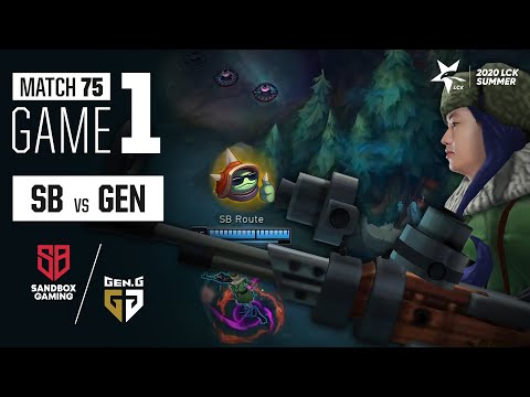 SB vs GEN | Match75 Game1 H/L | 2020 LCK Summer