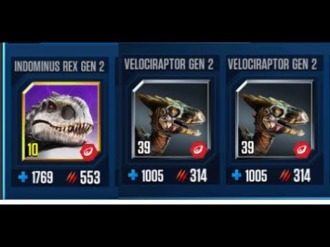 INDOMINUS REX GEN 2 BATTLE VELOCIRAPTOR GEN 2 II Jurassic World The Game II Dinosaurs Game