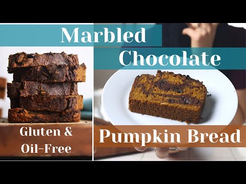 Easy Vegan Marbled Chocolate Pumpkin Bread | Moist...