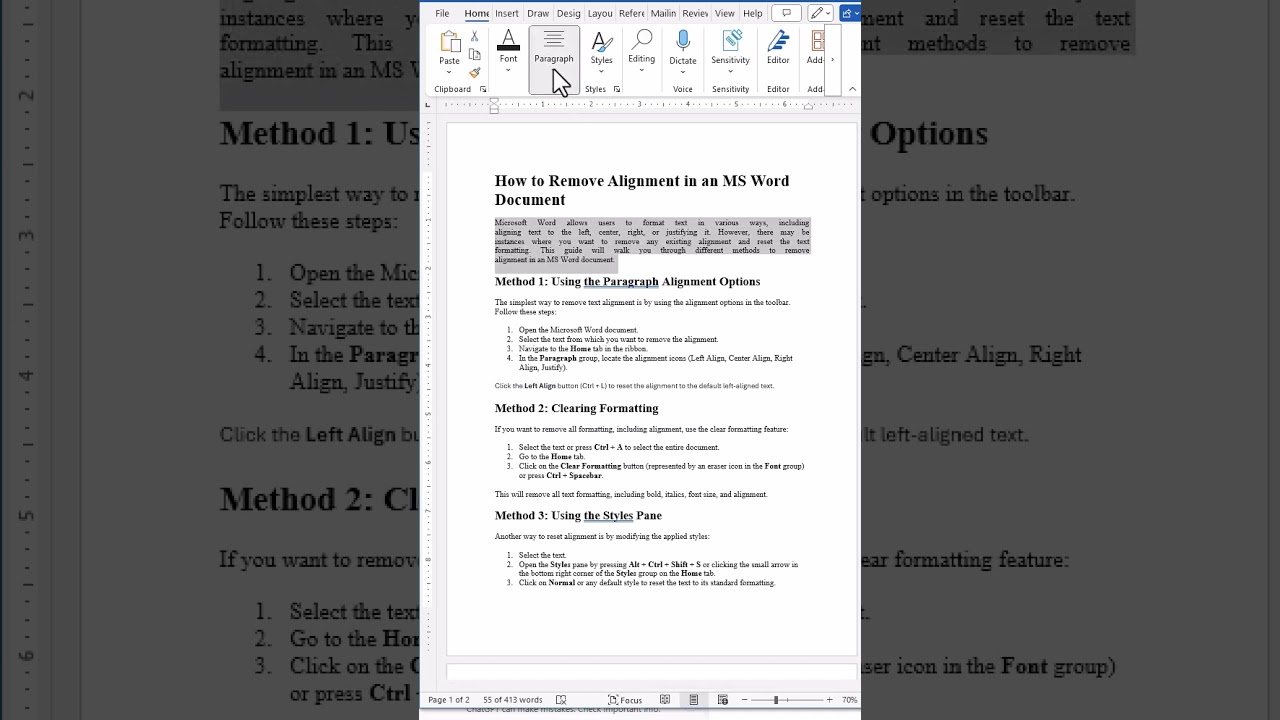 How to Fix Text Alignment in Word | Easy Step-by-Step Guide for Beginners