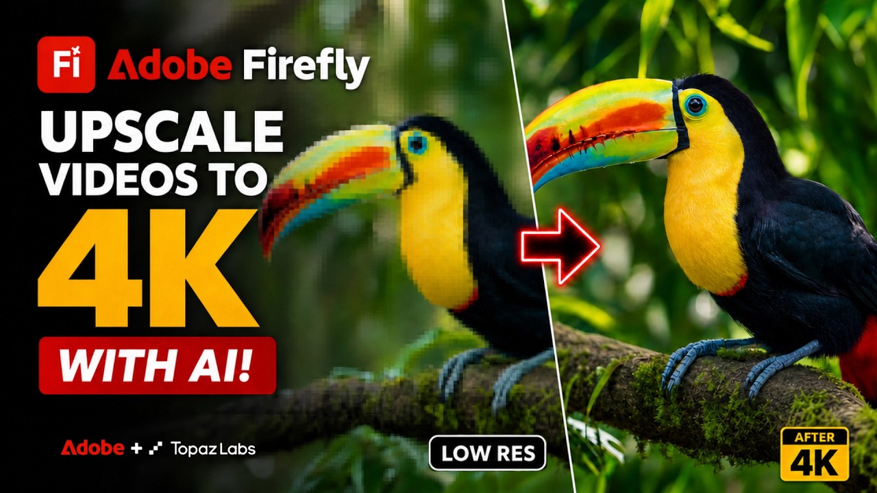Adobe Firefly | Upscale Any Video to 4k with Topaz Labs