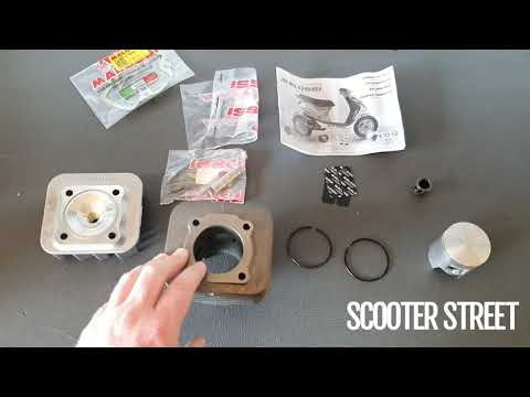 Malossi Sport 70cc Cylinder Kit for Aprilia / Piaggio 50cc 2T models - Unboxing and Show Through