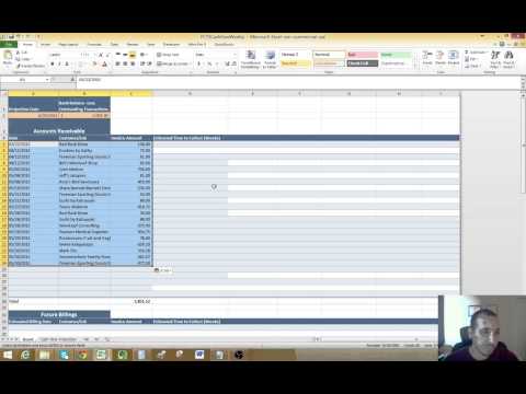 Cash Flow Projection  - Excel Weekly - QuickBooks Online - Direct Method