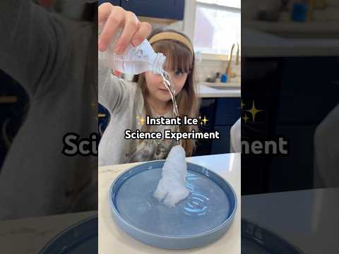 Instant Ice-Science Experiment! 🧊 #scienceexperiment #science #activity #momlife