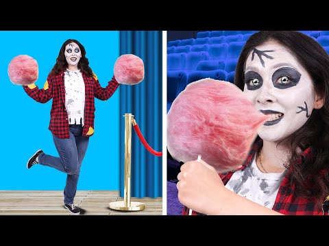 CRAZY WAYS TO SNEAK FOOD INTO THE MOVIE ZOMBIE VERSION | FUNNY SNEAKING SNACK BY CRAFTY HACKS PLUS