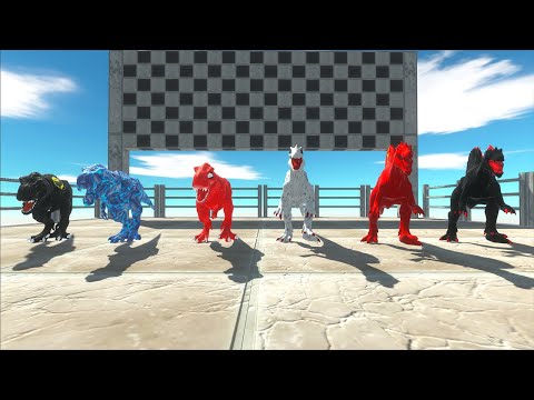 SUPER FALL CHAMPIONSHIP SUPERHEROES DINOSAURS SPEED RACE - Animal Revolt Battle Simulator