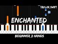 Taylor Swift - Enchanted - Easy Beginner Piano Tutorial - For 2 Hands