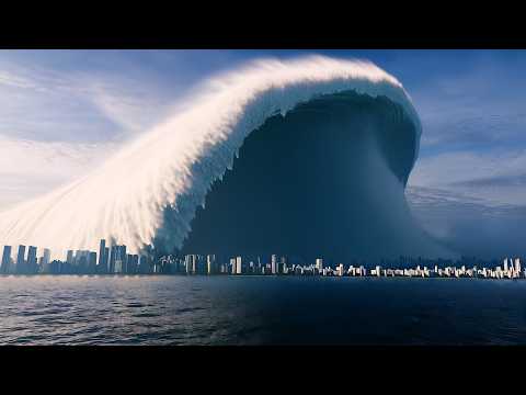 Mega Tsunami Destroys A City - Natural Disaster Short Film - AI Generated