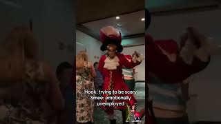 This duo is a safety hazard #captainhook #smee #disneytreasure #disneycruise