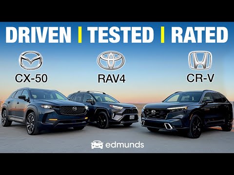 Honda CR-V Hybrid vs. Toyota RAV4 Hybrid vs. Mazda CX-50 Hybrid | Small Hybrid SUV Comparison Test