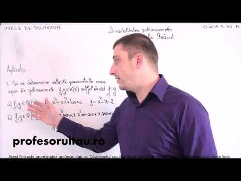 Inele de polinoame   divizibilitatea polinoamelor   aplicatii   partea 3 - profesorultau.ro