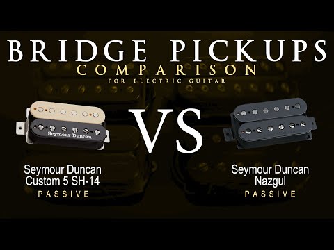 Seymour Duncan CUSTOM 5 SH-14 vs NAZGUL - Bridge Guitar Pickup Comparison Tone Demo