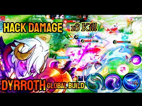 Hack damage DYRROTH is here " Dyrroth Top Global build " best build and Emeblem for DYRROTH "ZAMURAI