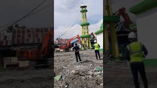 preview picture of video 'Pengrobohan menara mesjid jami al mujahidin wani 2 akibat gempa dan tsunami'