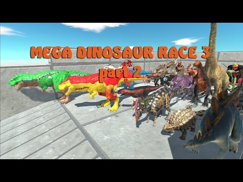 MEGA DINOSAUR RACE 3 PART 2 | all unit race - Animal Revolt Battle Simulator
