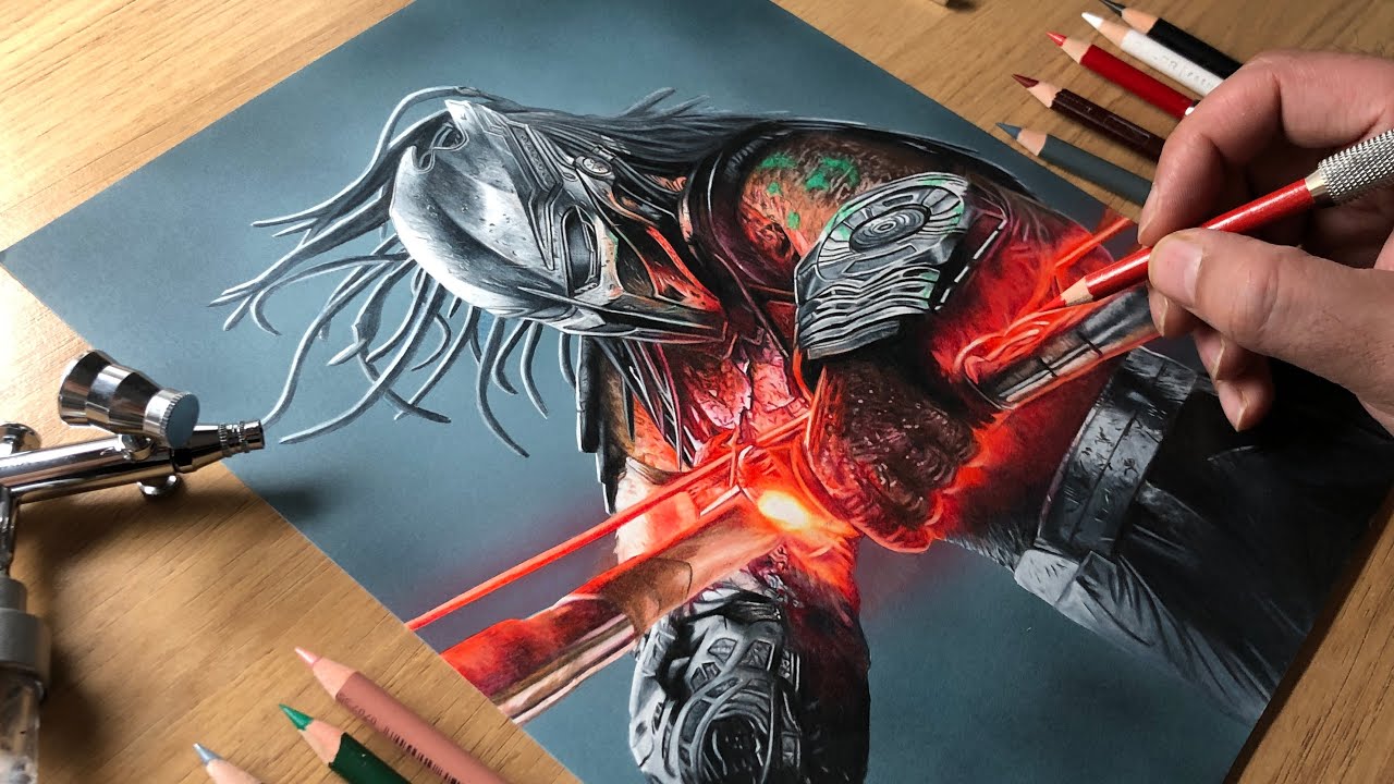 Drawing Predator: Badlands | Coloured Pencil Timelapse | Artology