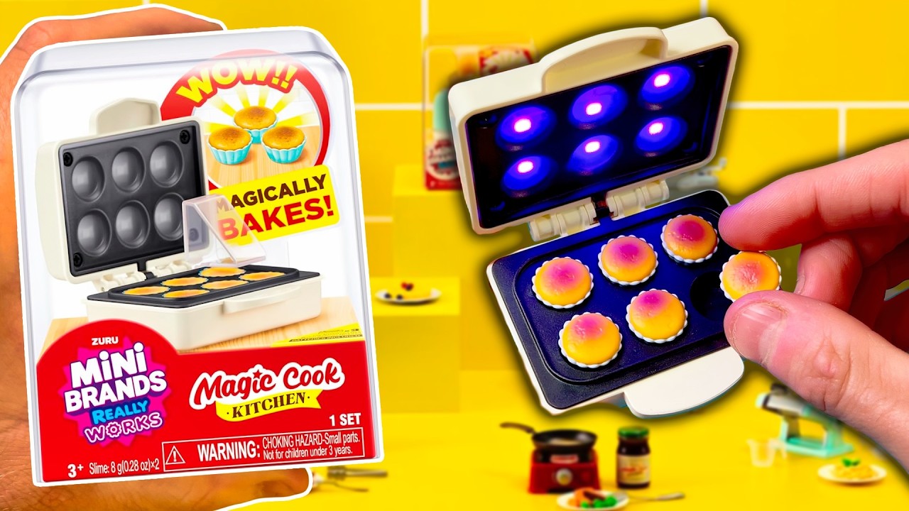 Unboxing Mini Brands Really Works Magic Cook — máquina de cupcakes