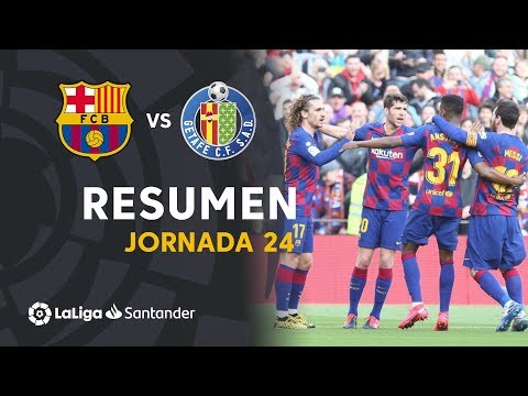 Highlights FC Barcelona vs Getafe CF (2-1)