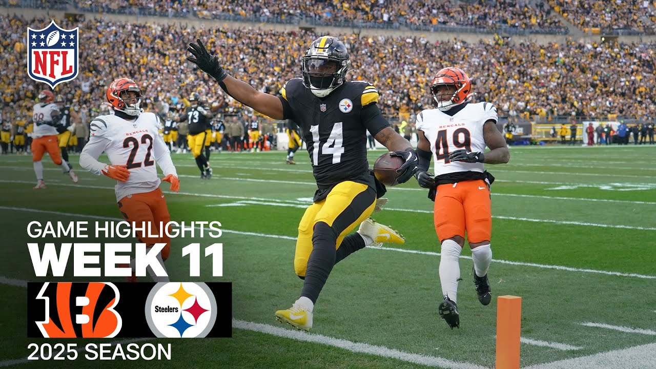 Cincinnati Bengals vs. Pittsburgh Steelers Game Highlights | NFL 2025 Season Week 11