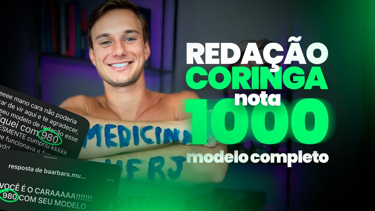 MODELO DE REDAÇÃO CORINGA PARA O ENEM 2024 (ATUALIZADO)
