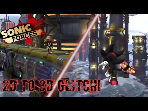 2D to 3D glitch in network terminal! Sonic Forces!