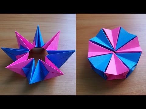 DIY How To Fold an Easy Origami Magic Circle Fireworks. Fun Paper Toy Not Only For Kids