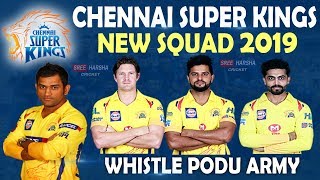 IPL 2019 | Chennai Super Kings New Team Squad Updated | Full Players List | CSK | MS Dhoni Raina