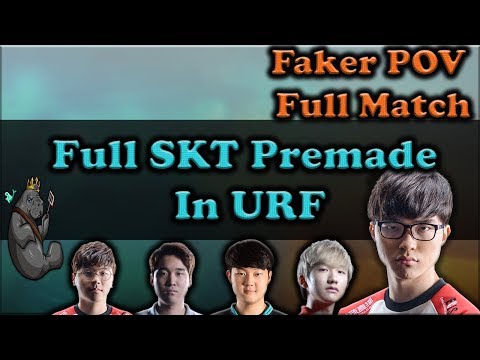 Full Match | Full SKT Premade Playing URF - Faker POV