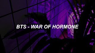 BTS(방탄소년단) _ War of Hormone(호르몬 전쟁) Easy Lyrics