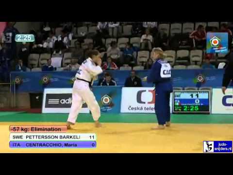 Judo 2012 European Championship U23 Prague: Barkeling (SWE) - Centracchio (ITA) [-57kg]