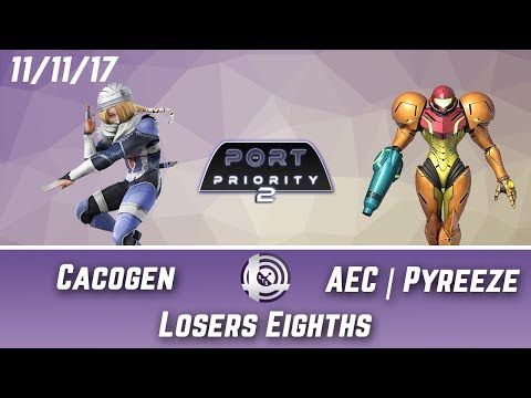 Port Priority 2 - Cacogen (Sheik) Vs. AEC | Pyreeze (Samus) - Losers Eighths