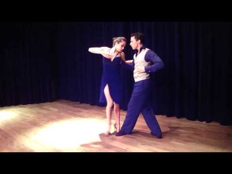  Jose Almar  and  Juliana Aparicio  are  dancing  to  the  tango  "  Yunta de Oro  "  in  2012