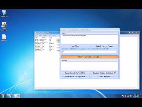 Select Random Lines From Files Software