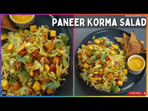 Paneer Korma Salad recipe - Indian salad recipes - Paneer salad #33