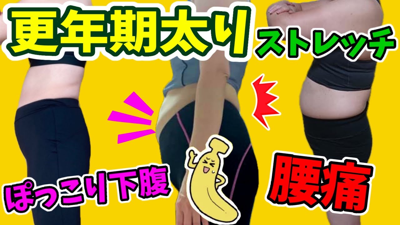 【お腹痩せストレッチ】かんたん10分でぽっこり下腹も腰痛も治る！バナナ腰にも！