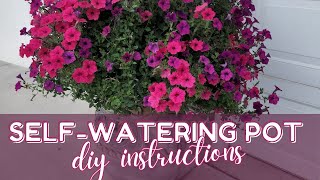 Turn any pot into a self-watering pot! Here's the inexpensiv