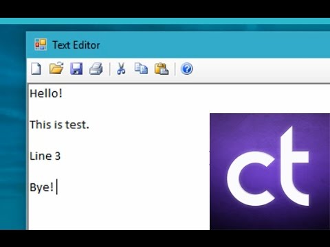 Visual Basic .NET Tutorial #7 - How to create a simple text editor (w/ Save & Open)