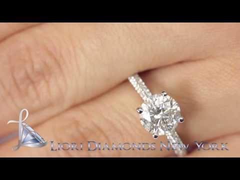 ER-1154 - 2.15 Carat F-I1 Certified Natural Round Diamond Engagement Ring 18k White Gold