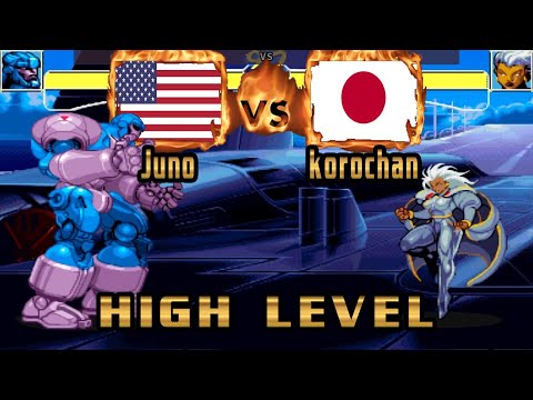 X-men: Children of the Atom - Juno (USA) VS (JPN) korochan [xmcota/Fightcade] エックス・メン チルドレン オブ ジ アトム