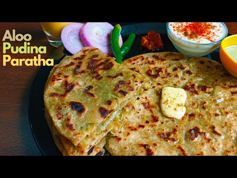 BEST Paratha Of ALOO And PUDINA (step by step) | Indian Breakfast | Potato Mint Paratha