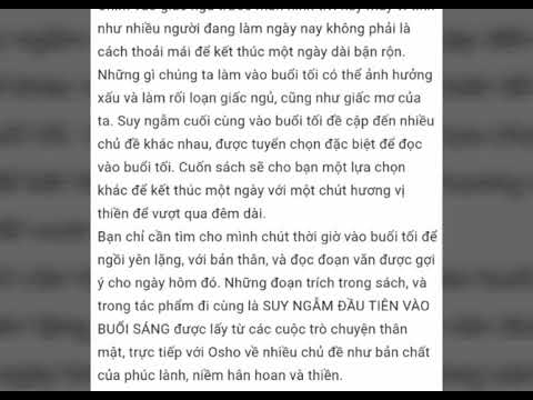 Osho suy ngẫm cuối cùng vào buổi tối