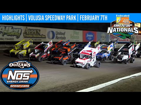 World of Outlaws NOS Energy Drink Sprint Cars | Volusia Speedway Park | Feb. 7, 2026 | HIGHLIGHTS